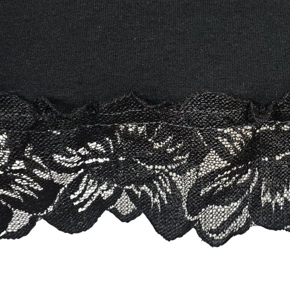 WHBM Black Lace Trim Flowy Halter Top Women's Medium - Picture 6 of 9